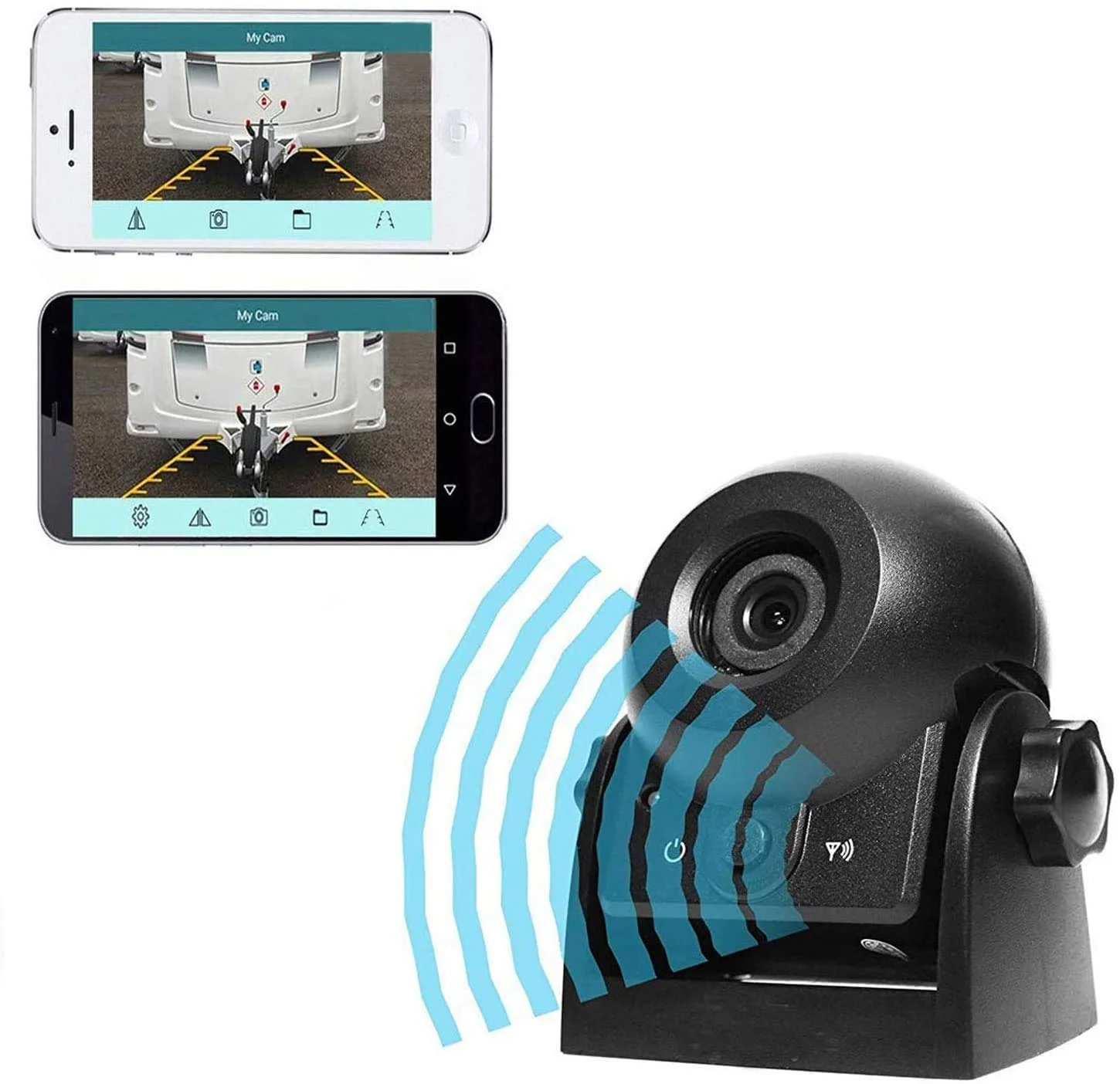MHCABSR Wireless Car Backup Camera WiFi Reversing Camera Work with Phone For Bus - £72.51 GBP