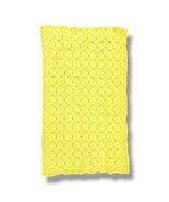 Vintage Handmade Yellow Crochet Blanket Floral Granny Square 35&quot;x60&quot; Clean - $25.95