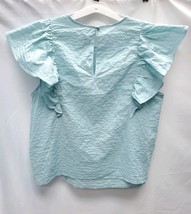 Women's XL Flutter Sleeve Tank Top A New Day Light Blue  image 3