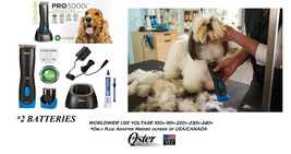 Oster Pro 3000i Cordless Clipper SET,10 BLADE&amp;2 Battery*Lithium Ion Rechargeable - £392.38 GBP