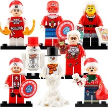 8Pcs Iron Man Phoenix Snowman Steve Roger Christmas Woman Kids Marvel Minifigure - £13.35 GBP