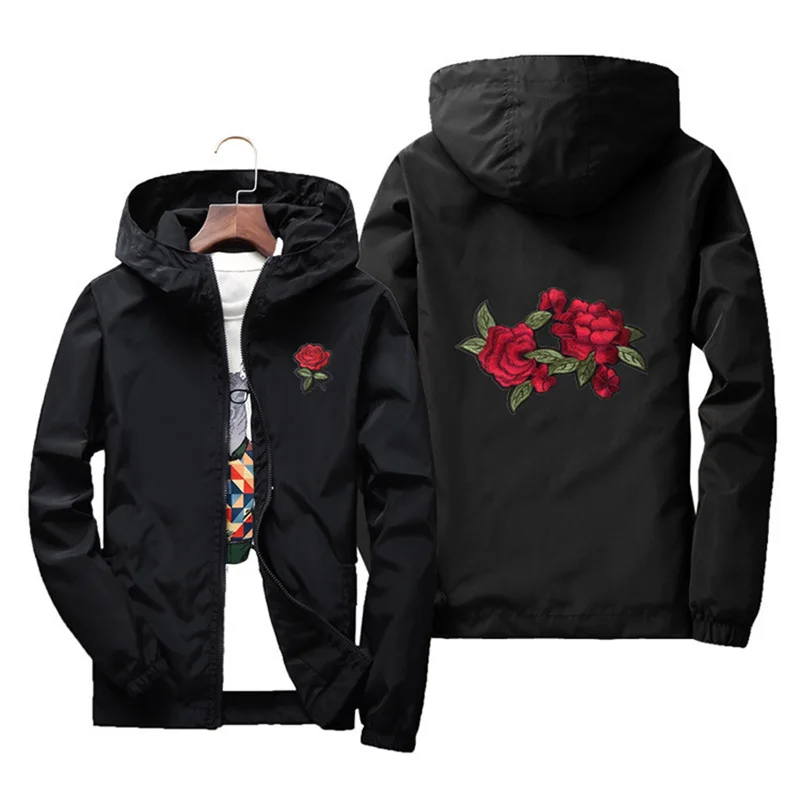 Women&#39;s Hooded Jackets 2021  Women Basic Jackets Coats Embroidery Rose Causal Me - £112.46 GBP