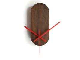 Rosewood Silent Wall Clock, Minimalist No Ticking Compact Design, Stylish Wooden - £19.41 GBP