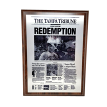 Super Bowl XXXV Tampa Tribune Baltimore Ravens Champions Redemption Framed - £29.21 GBP