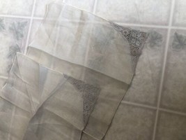 Two Vintage  White Handkerchief Single lace Decorative Corner  - $20.42