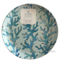 Sigrid Olsen Blue Coral Sea Life Melamine Lunch Plates Set 4 Summer Beach 8.5&quot; - £32.89 GBP