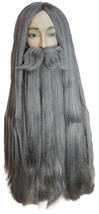 Wizard Wig Beard Set, Grey, One Size - £93.07 GBP