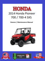 2014 Honda Pioneer 700 / 700-4 SXS Owners / Maintenance Manual - $12.95
