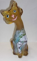 Fenton Glass Amber Polar Bear &amp; Cub Alley Cat Figurine Ltd Ed #2/32 JK Spindler - £306.17 GBP