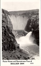 RPPC NV Boulder Dam Power House and Downstream Face Nevada Postcard F27 - £4.66 GBP