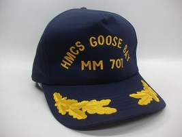 HMCS Goose Bay MM707 Hat Vintage Dark Blue Scrambled Eggs Snapback Baseball Cap - £23.69 GBP