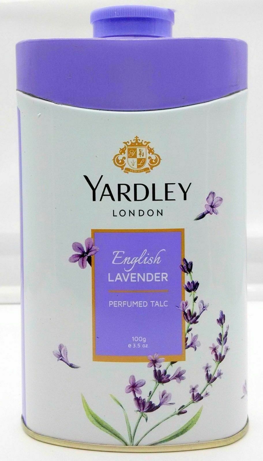 Yardley London Talcum Powder English Lavender 100 grams pack (3.5oz) Tin box - $10.49