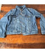 Levi Strauss Co Premium Denim Jacket Blue Classic Trucker Style Size L - $45.05