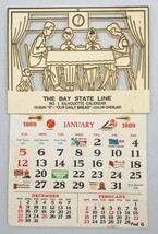1969 Die Cut Silhouette Christian Our Daily Bread Salesman Sample Calendar - $12.19