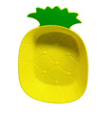 Yellow Pineapple Plastic Serving Dish Summer Picnic 7x5 Inches 2 Inches ... - $11.76