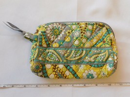 Vera Bradley Lemon Parfait Paisley Floral Toiletry cosmetic bag Travel m... - $25.73