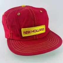 New Holland Patch Mesh Snapback Trucker Hat Cap Tractor Combine Ag Farmer - £25.61 GBP