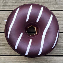 Donut Pillow / small Chocolate Donut / brown donut pillow / Doughnut Cushion - £28.06 GBP