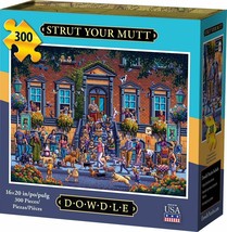 Strut Your Mutt Dog 300 Piece Jigsaw Puzzle 16 x 20&quot; Dowdle Folk Art - £19.35 GBP