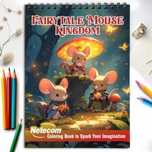 Fairytale Mouse Kingdom Spiral-Bound Coloring Book for Adult to Stress Relief - £16.03 GBP