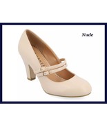 NEW Women&#39;s Journee Collection &quot;Windy&quot; Nude Mary Jane Pump Heels 7.5 - $34.95