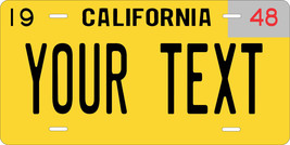 California 1948 License Plate Personalized Custom Car Auto Bike Motorcycle Moped - £8.61 GBP+