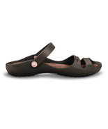 NEW Crocs Espresso & Bronze Cleo II Girl's Sz 2 Women's 4 Sandal NWT - FREE SHIP - £21.91 GBP