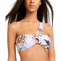 $44 Bar III Floral Ring Non-Removable Cups One Shoulder Top Purple Size Large - £9.43 GBP