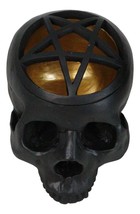 Black Holy Grail Talisman Pentagram Witch Skull Decorative Trinket Box Figurine - £36.07 GBP
