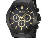 Hugo Boss Icon HB1513278 Orologio cronografo nero e oro da uomo RRP € 32... - $129.74