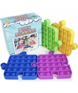 4Pk Puzzle Pop Push On Its Popping Fidget Toys - Bubble Push Toy Stress ... - £10.25 GBP