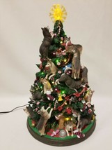 Danbury Mint Siberian Husky Dog Christmas Tree Lighted Figurine VERY RARE - £1,301.89 GBP