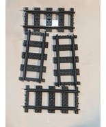 Lot of 4 Lego Plastic Rail Road Train Track Straight City Replacement 53... - $10.88