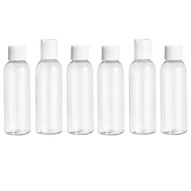 6 Pc Clear Empty Containers Travel Bottles Tsa Toiletry Lotion Cosmetics 60Ml - £15.22 GBP