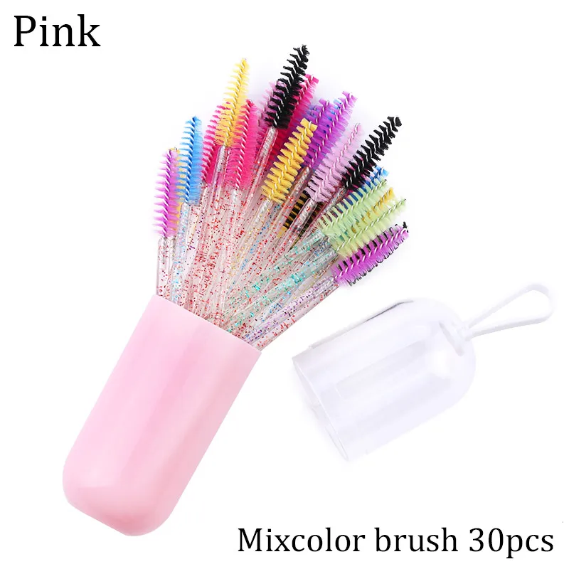 30Pcs Disposable Crystal Eyelash Brush Pill Container Mascara Stick Appl... - $18.59