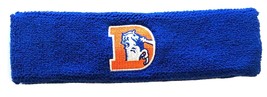 Denver Broncos NFL PSG Vintage Throwback Blue Headband Sweatband Adult Size - £10.41 GBP