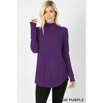 Mock Neck Top   Long Sleeve Round Hem Casual &amp; office formal wear - £15.72 GBP