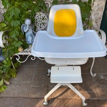 LOCAL PICKUP 55109 McDonalds Rolling High Chair Comfortline White Yellow Vtg 80s - £25.37 GBP