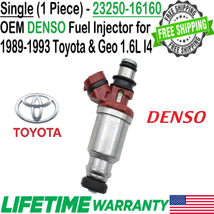 OEM Single Denso Fuel Injector For 1989, 1990, 1991, 1992 Toyota Corolla 1.6L I4 - £44.45 GBP