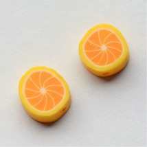 10 Polymer Clay Beads Lemon Fruit Beads 10mm Clay Beads Yellow - £1.95 GBP