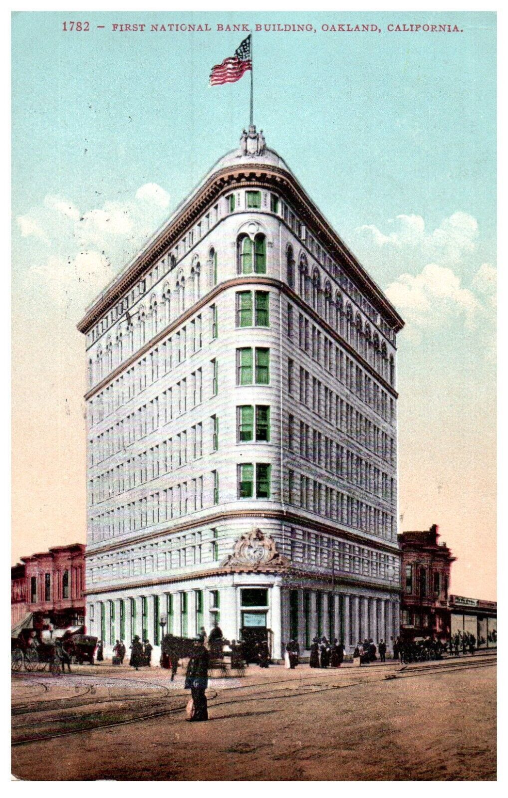 Primary image for No. 1782 First National Bank Sacramento, CA Mitchell Postcard. Posted 1909