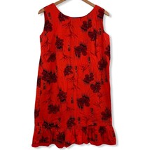 Fashions By Tina Tropical Hawaiian Red Dress - $18.21