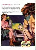 1946 The GENERAL TIRE sexy Cowgirl  photo art print ad e8 - £20.76 GBP