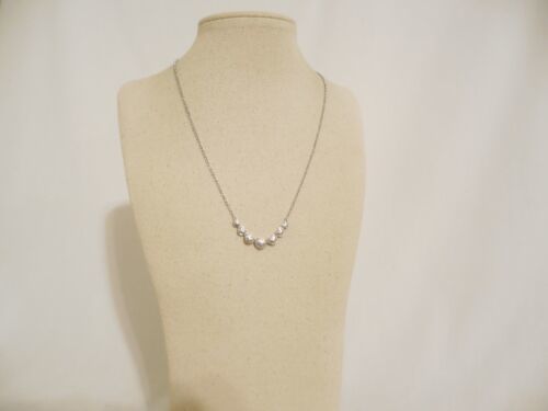 Department Store Diamond Accent Silver Plate Heart Necklace B501 - $26.87