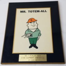 Mr. Totem-all Dealer Award 1969 ERB Equipment St. Louis Missouri Perma P... - $18.95
