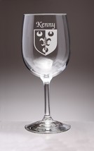 Kenny Irish Coat of Arms Wine Glasses - Set of 4 (Sand Etched) - £54.72 GBP