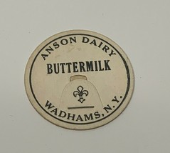 Anson Dairy Buttermilk Wadhams NY POG Hawaii  Milk Cap Vintage Advertising - $14.85