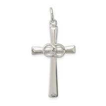 Sterling Silver Holy Matrimony Cross Charm Jewelry 37mm x 20mm - £16.57 GBP