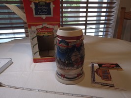 Budweiser RARE Stein 2001 mug Christmas Holiday at the Capitol CS455 NOS... - $25.73