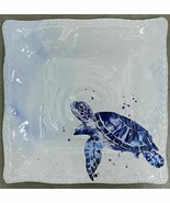 4 Secret Celebrity Melamine Square Dinner Plates Sea Turtle Ocean Blue W... - $74.45 CAD